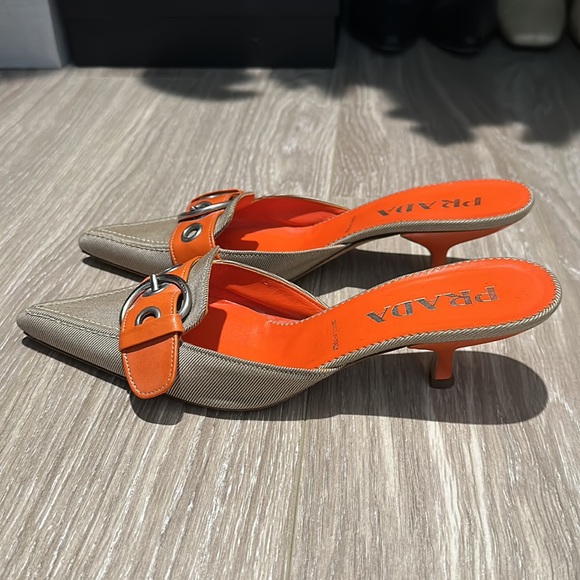 Prada Kitten Heel Mules - Picture 2 of 7